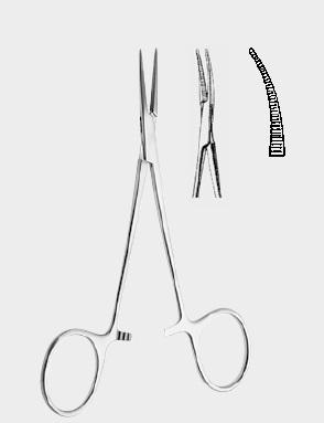 Мікрозатискач ХОЛСТЕДА (HALSTED) кровоспинний типу «москіт», вигнутий, 12,5 см (cm). Бренд: Zepf (Зепф).